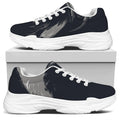Monochrome Eagle Print White Chunky Shoes