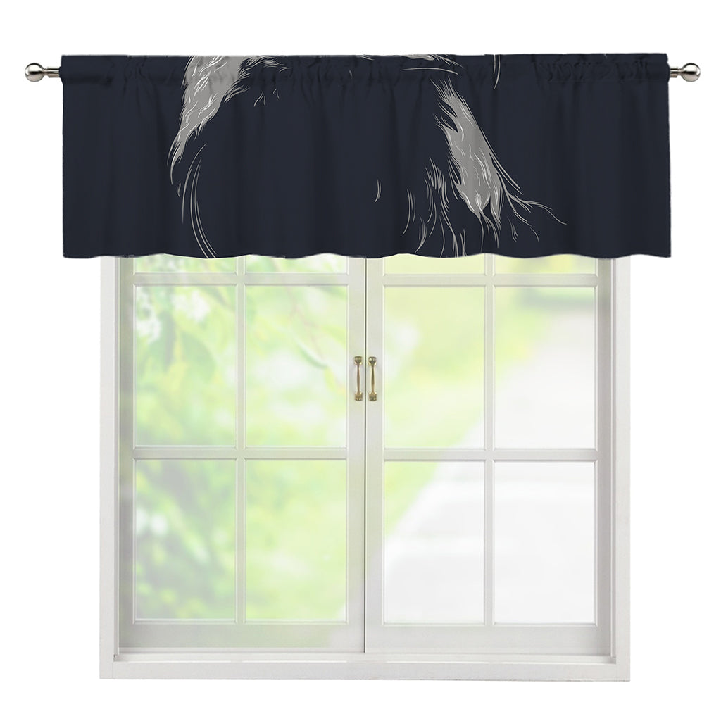Monochrome Eagle Print Window Valance