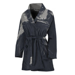 Monochrome Eagle Print Women's Bathrobe