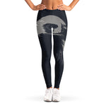 Monochrome Eagle Print Women's Leggings