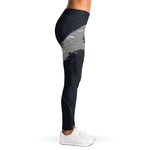 Monochrome Eagle Print Women's Leggings