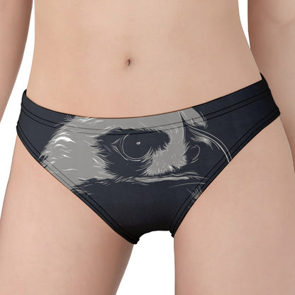 Monochrome Eagle Print Women's Panties