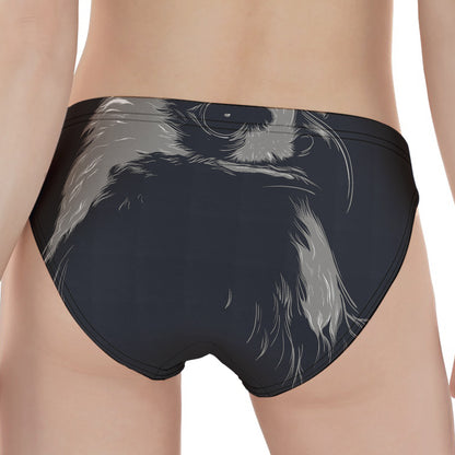 Monochrome Eagle Print Women's Panties