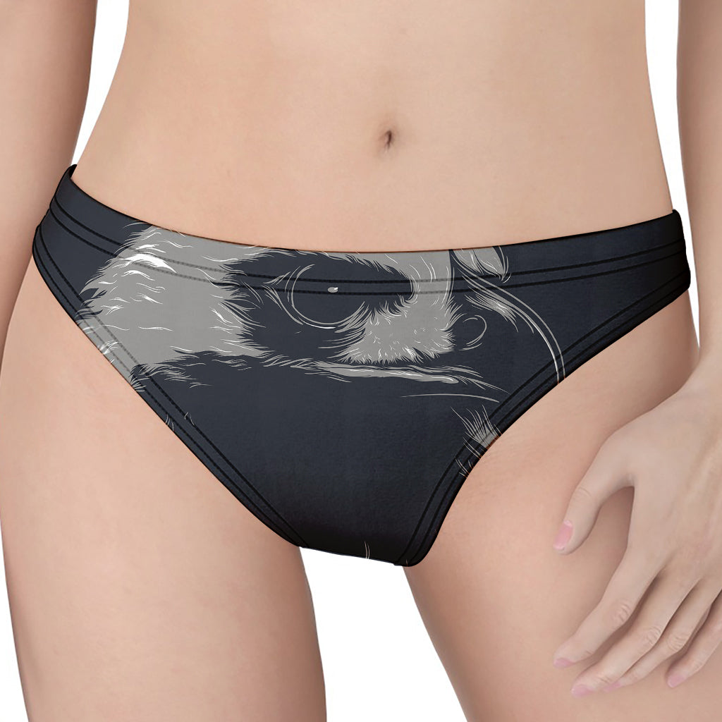 Monochrome Eagle Print Women's Thong