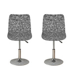 Monochrome Graffiti Hippie Pattern Print Bar Stool Covers