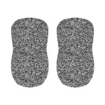 Monochrome Graffiti Hippie Pattern Print Bar Stool Covers
