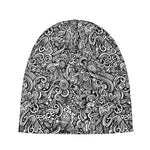 Monochrome Graffiti Hippie Pattern Print Beanie
