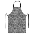 Monochrome Graffiti Hippie Pattern Print Bib Apron With Pocket
