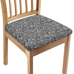 Monochrome Graffiti Hippie Pattern Print Chair Cushion Cover