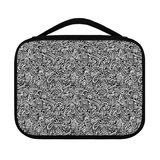 Monochrome Graffiti Hippie Pattern Print Classic Bible Case