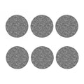 Monochrome Graffiti Hippie Pattern Print Coaster Set