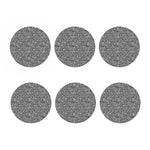 Monochrome Graffiti Hippie Pattern Print Coaster Set