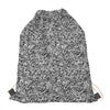 Monochrome Graffiti Hippie Pattern Print Drawstring Bag