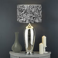 Monochrome Graffiti Hippie Pattern Print Drum Lamp Shade