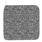 Monochrome Graffiti Hippie Pattern Print Hand Towel