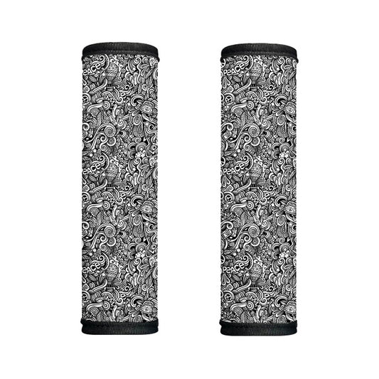 Monochrome Graffiti Hippie Pattern Print Handle Covers