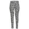 Monochrome Graffiti Hippie Pattern Print High-Waisted Pocket Leggings