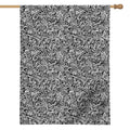 Monochrome Graffiti Hippie Pattern Print House Flag