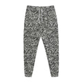 Monochrome Graffiti Hippie Pattern Print Jogger Pants