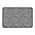 Monochrome Graffiti Hippie Pattern Print Kitchen Mat