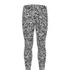 Monochrome Graffiti Hippie Pattern Print Men's leggings