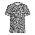 Monochrome Graffiti Hippie Pattern Print Men's Athletic T-Shirt