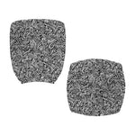 Monochrome Graffiti Hippie Pattern Print Office Chair Cover