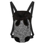 Monochrome Graffiti Hippie Pattern Print Pet Carrier Backpack