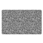 Monochrome Graffiti Hippie Pattern Print Polyester Doormat