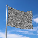 Monochrome Graffiti Hippie Pattern Print Polyester Flag
