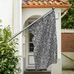Monochrome Graffiti Hippie Pattern Print Polyester Flag