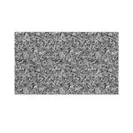 Monochrome Graffiti Hippie Pattern Print Polyester Flag