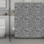 Monochrome Graffiti Hippie Pattern Print Polyester Shower Curtain