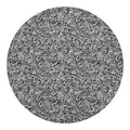 Monochrome Graffiti Hippie Pattern Print Round Blanket