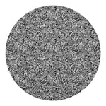 Monochrome Graffiti Hippie Pattern Print Round Blanket