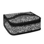 Monochrome Graffiti Hippie Pattern Print Small Lunch Bag
