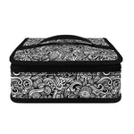 Monochrome Graffiti Hippie Pattern Print Small Lunch Bag