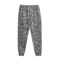 Monochrome Graffiti Hippie Pattern Print Sweatpants