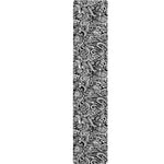 Monochrome Graffiti Hippie Pattern Print Table Runner