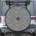 Monochrome Graffiti Hippie Pattern Print Tire Cover With Camera Hole