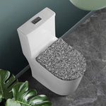 Monochrome Graffiti Hippie Pattern Print Toilet Lid Cover