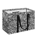Monochrome Graffiti Hippie Pattern Print Utility Tote Bag