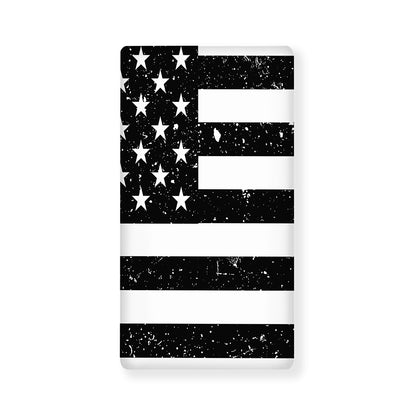 Monochrome Grunge American Flag Print Baby Crib Sheet