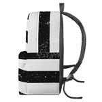 Monochrome Grunge American Flag Print Backpack