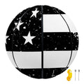 Monochrome Grunge American Flag Print Basketball