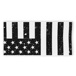 Monochrome Grunge American Flag Print Beach Towel