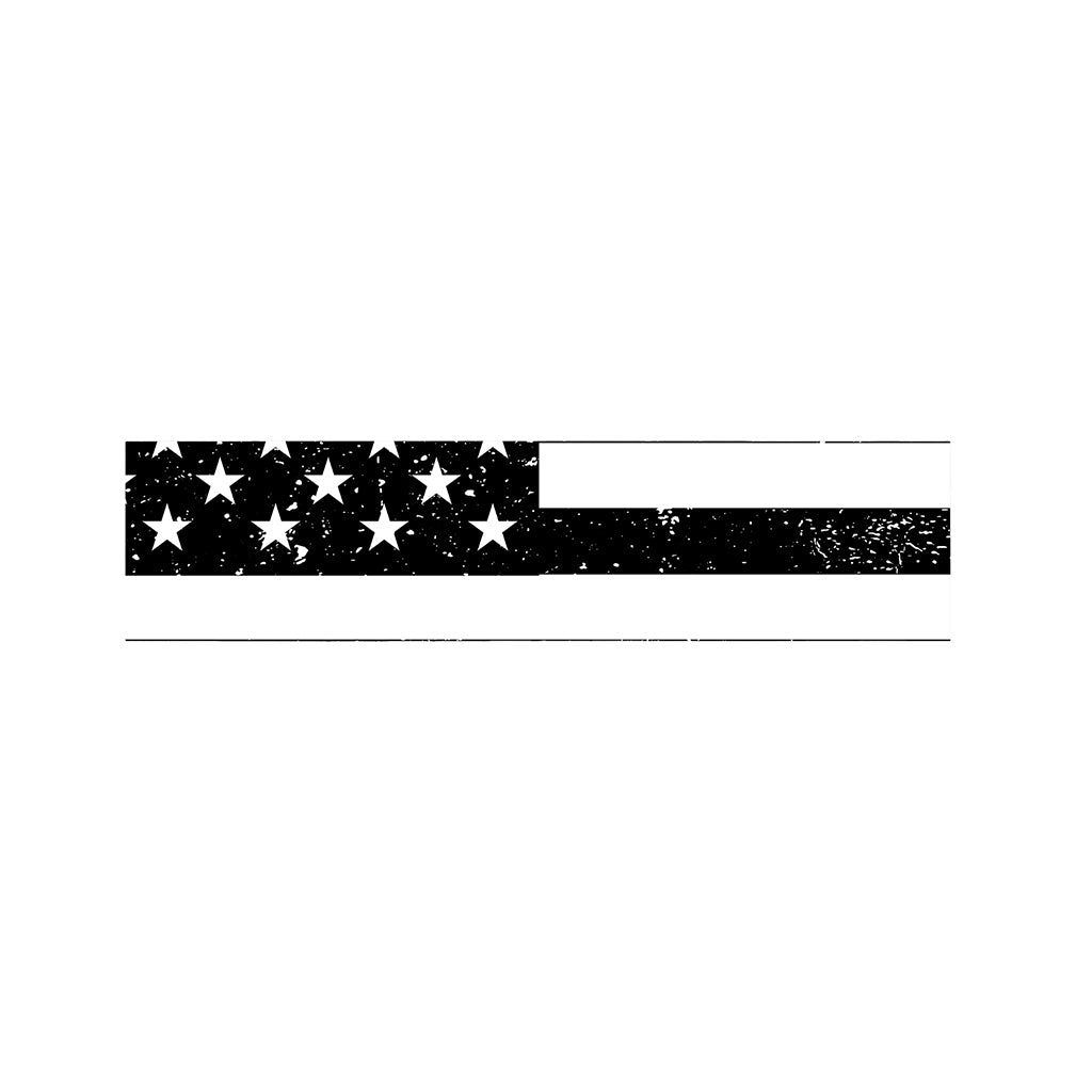 Monochrome Grunge American Flag Print Bed Runner