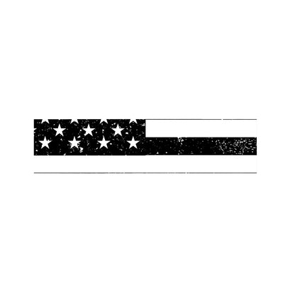 Monochrome Grunge American Flag Print Bed Runner
