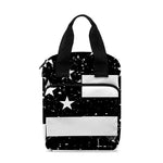 Monochrome Grunge American Flag Print Bible Tote Bag