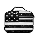Monochrome Grunge American Flag Print Briefcase Bible Bag